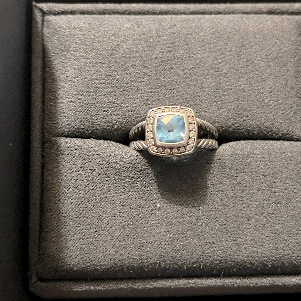David Yurman Albion Ring Blue Topaz